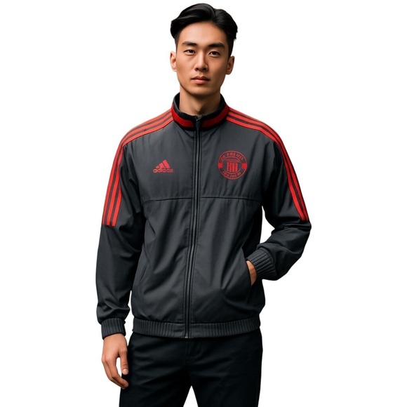 Adidas‎ Manchester United Track Jacket Men Small Soccer Icon  22-23 Black H63998 - Picture 1 of 15
